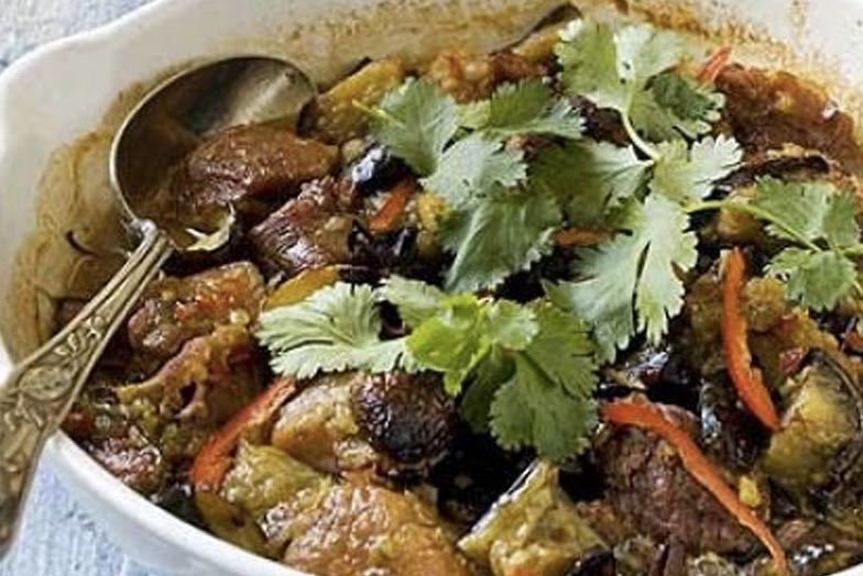 Asian Pork and Aubergine Hotpot