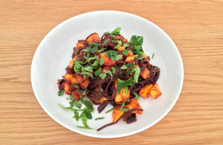 Mango and Aubergine Pasta
