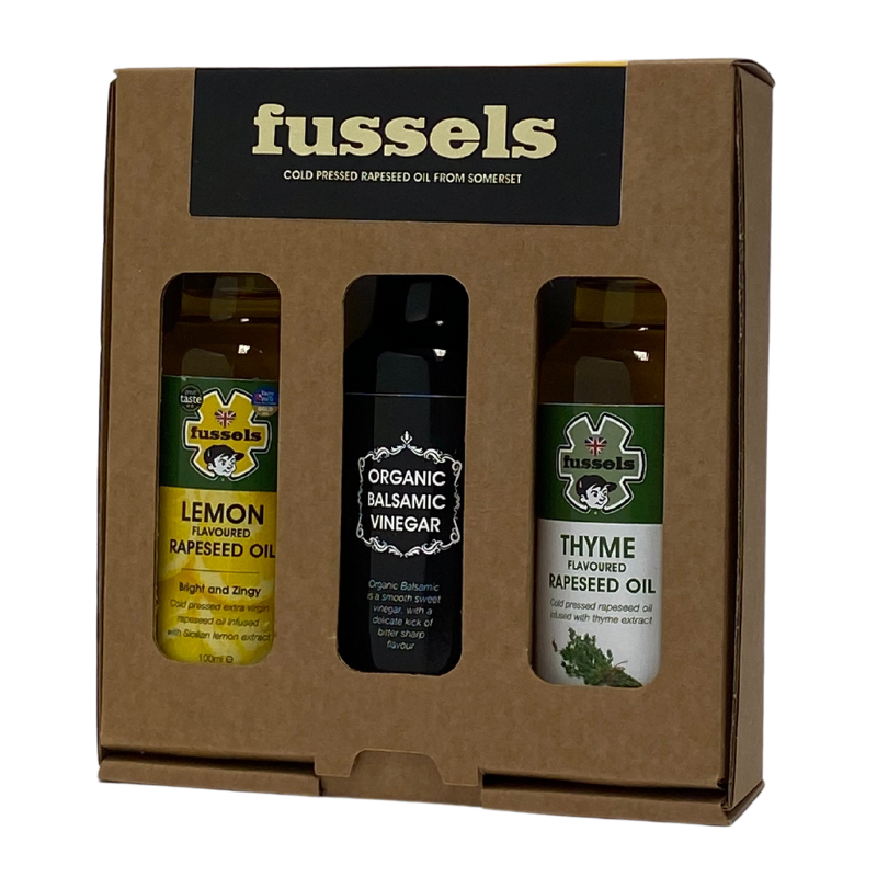 Organic Balsamic Vinaigrette Gift Box with Lemon & Thyme Oil (3 x 100ml)