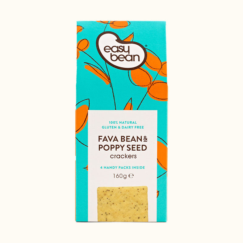 Fava Bean & Poppy Seed Crackers, 160g